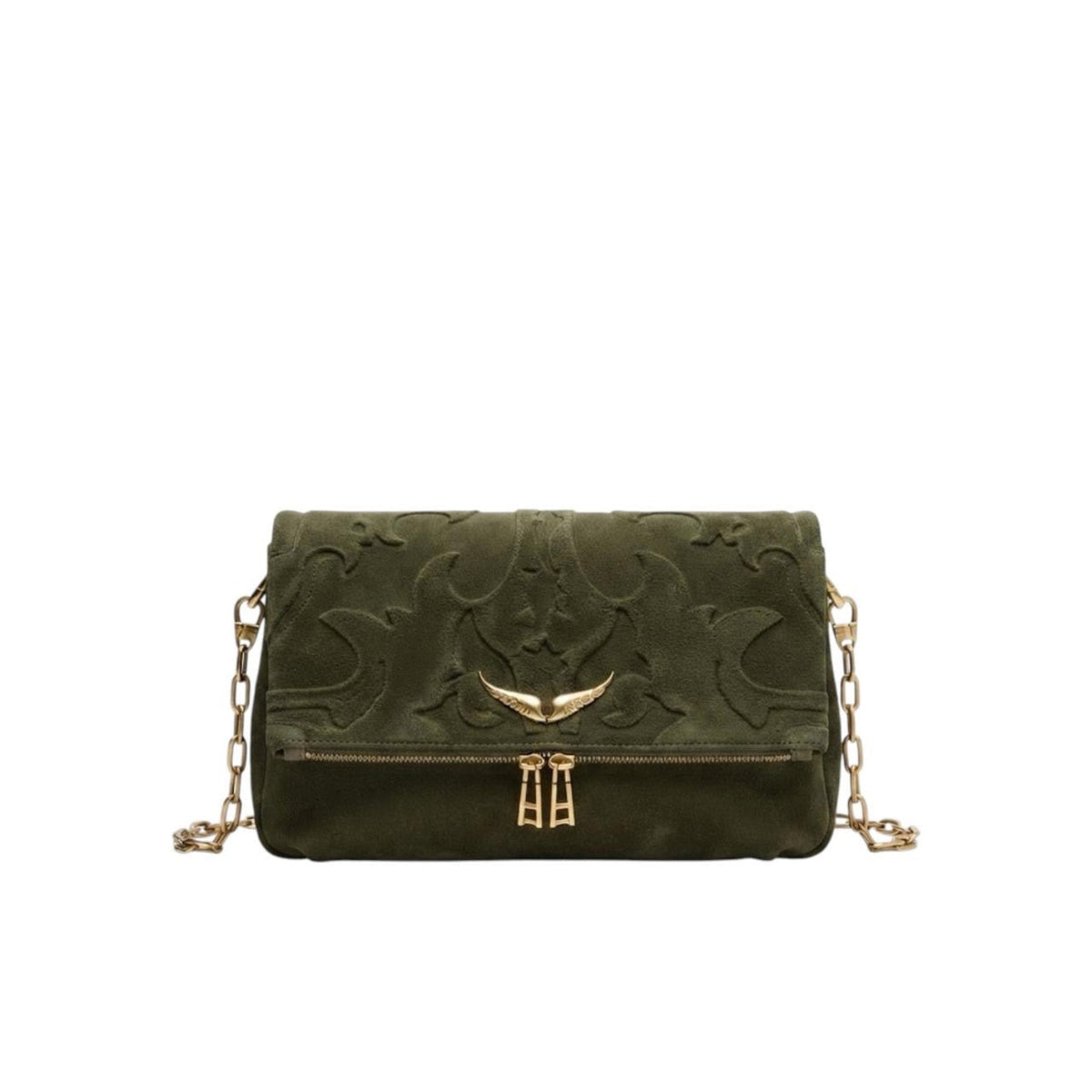 Zadig & Voltaire Rock Western Suede Leather Clutch