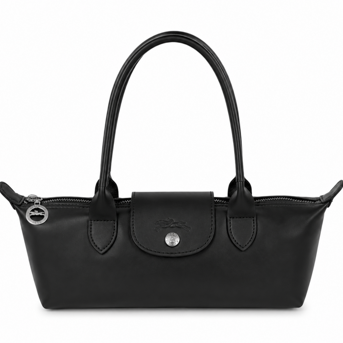 Longchamp Le Pliage Xtra Leather East-West Bag – Black