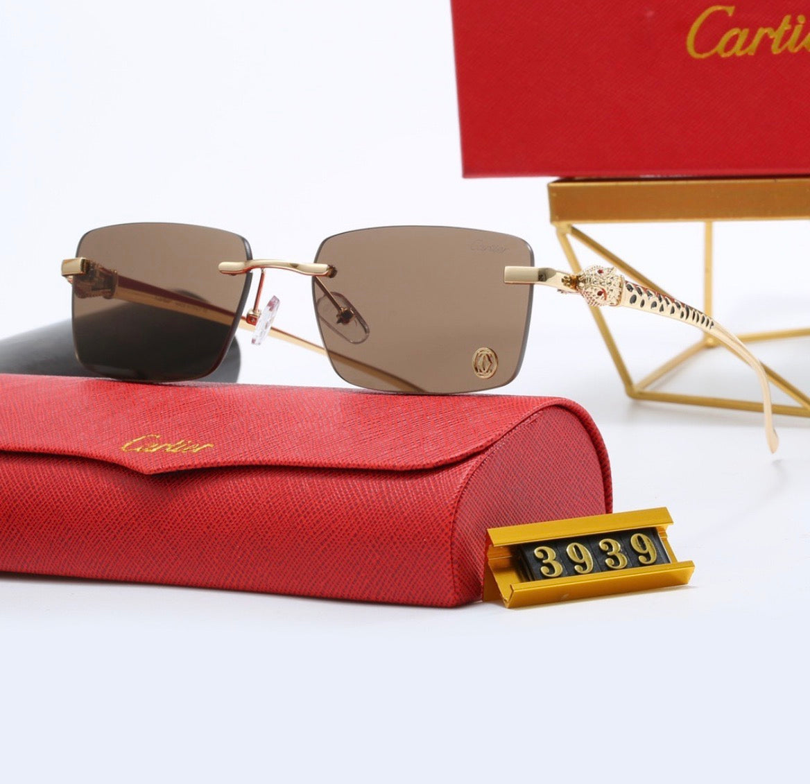 Cartier Rimless Square Gold