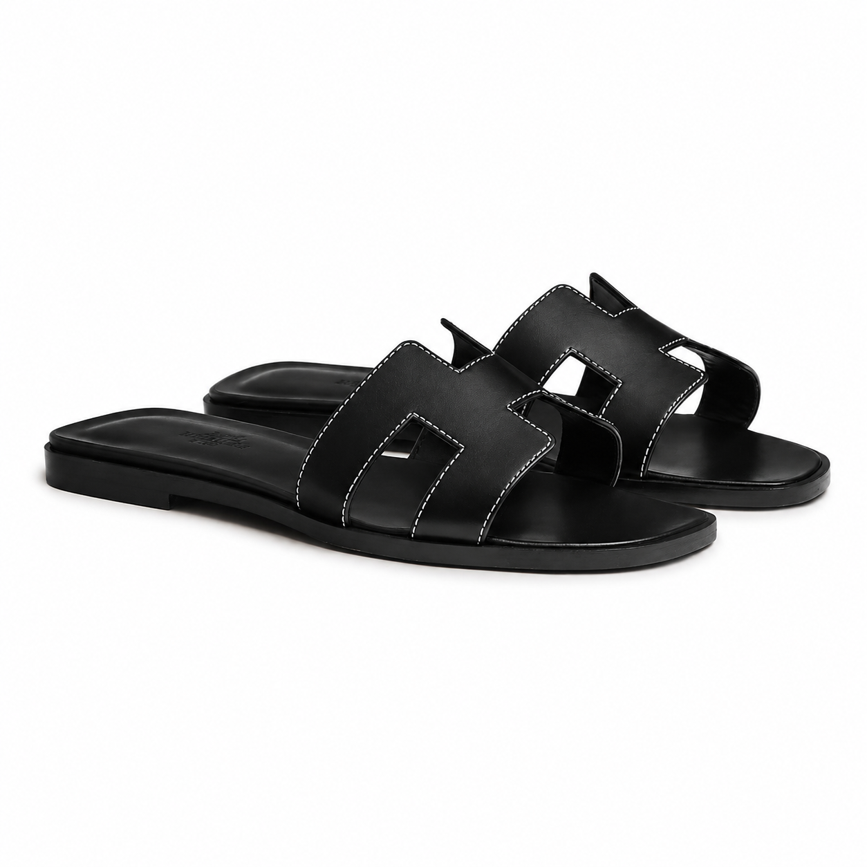 Hermes slipper oran black (AAA+ Quality)