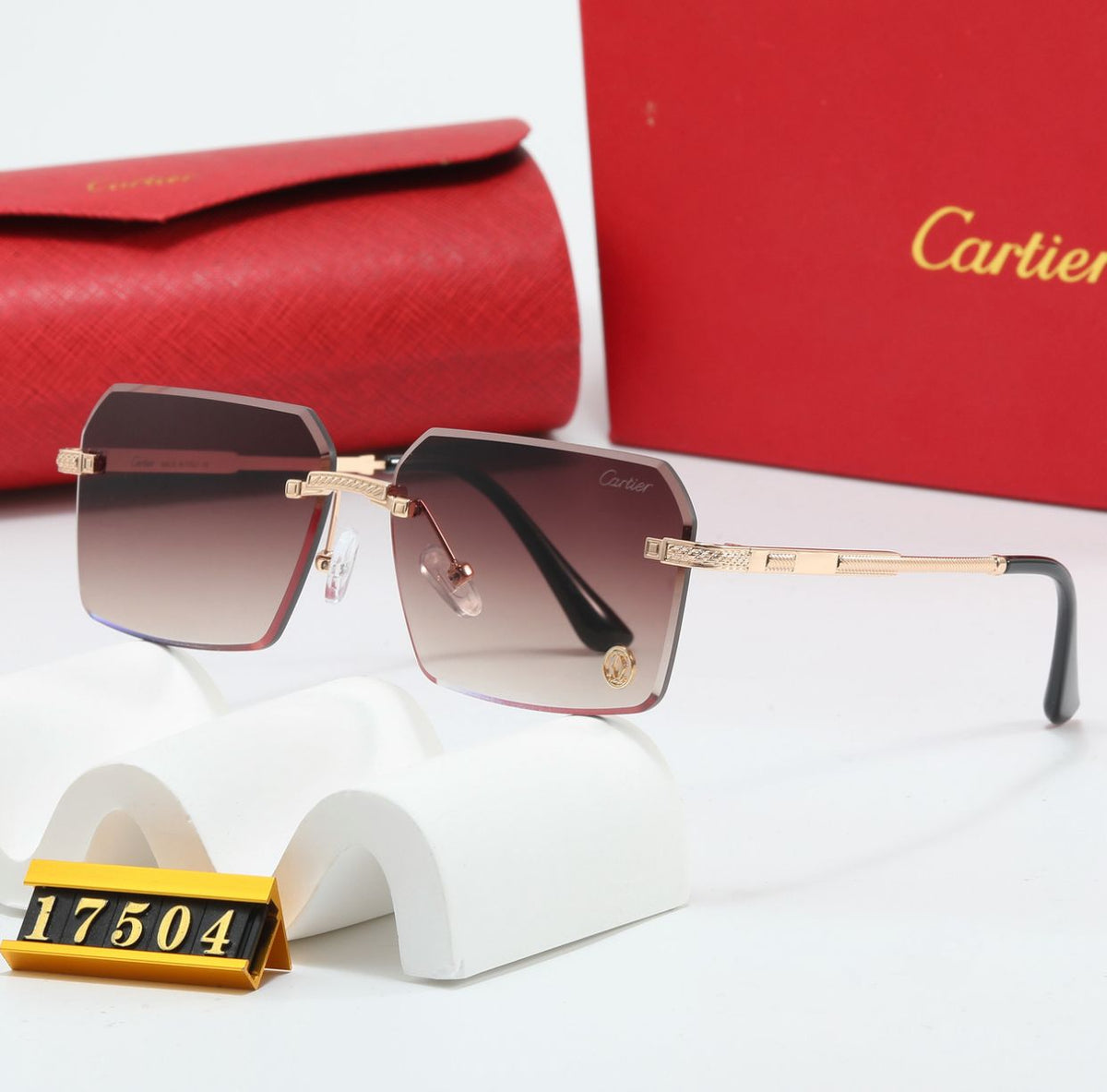 Cartier Brown Gradient Rimless