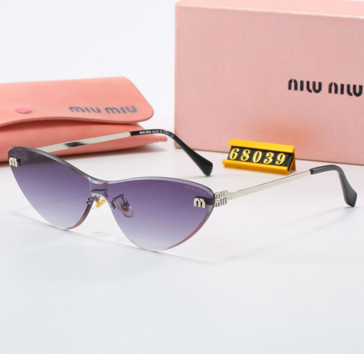Miu Miu Cat-Eye Rimless Lavender