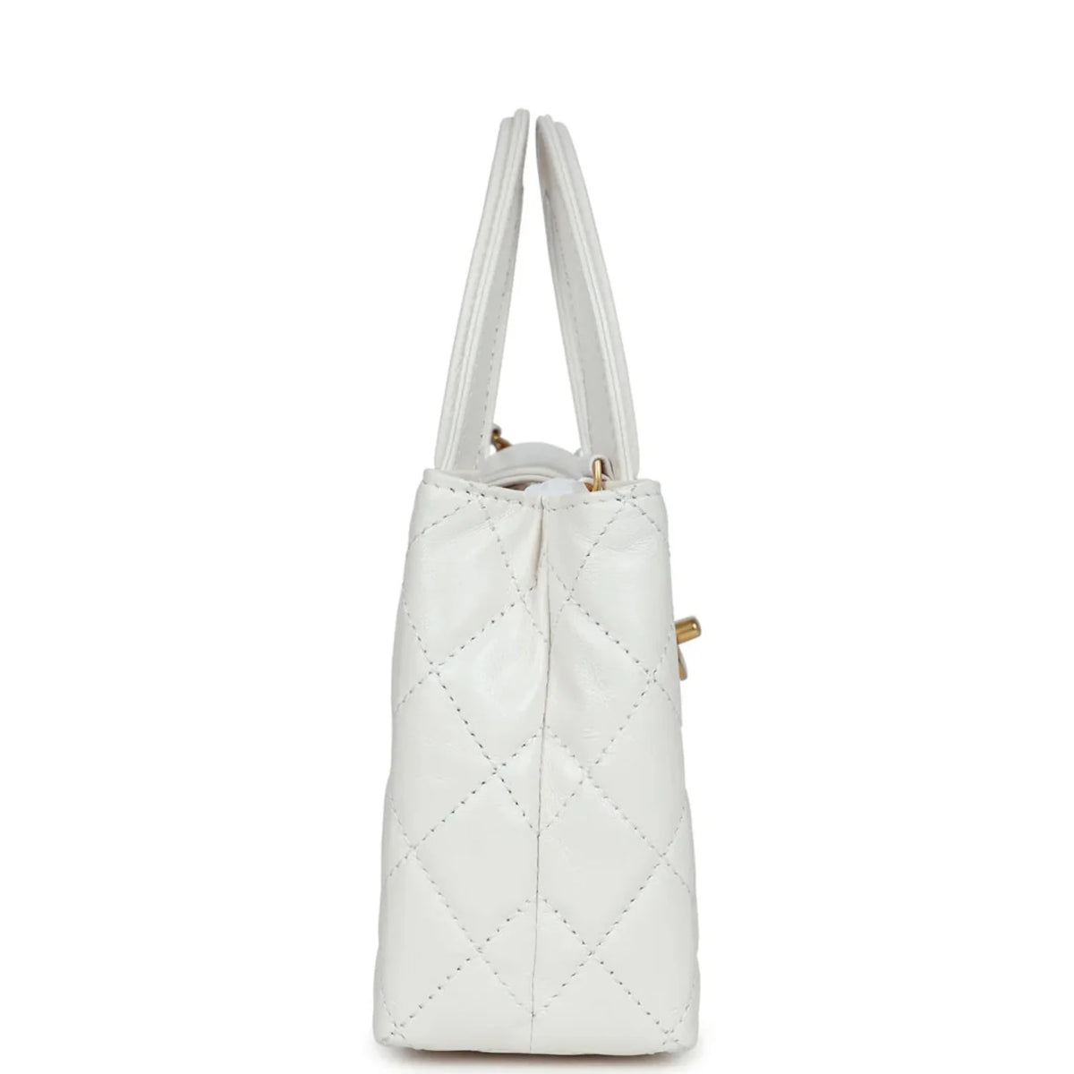 Chanel Nano Kelly Top Handle - White