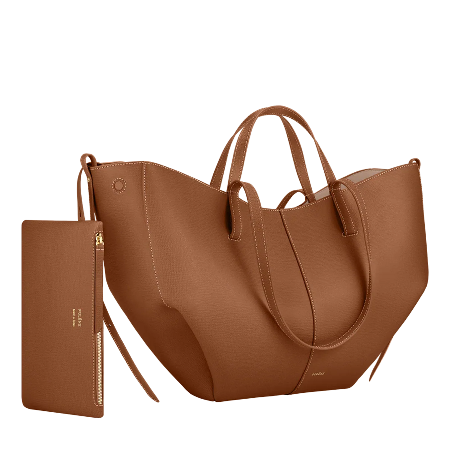 Polène Cyme Tote - Chestnut