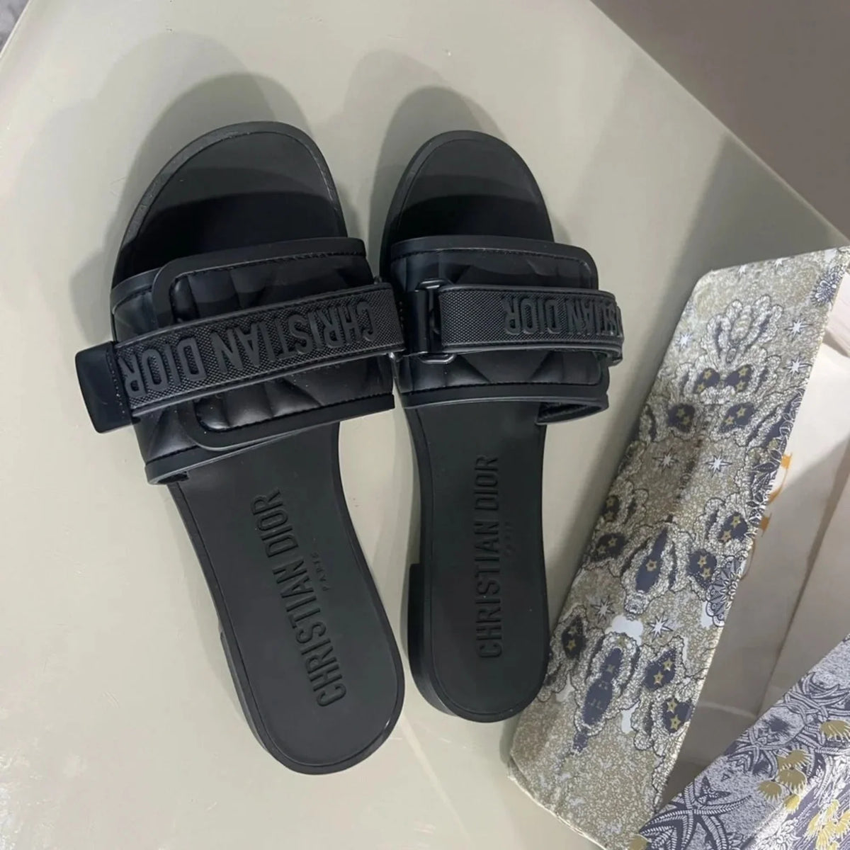 Christian Dior Black Evolution Sandals