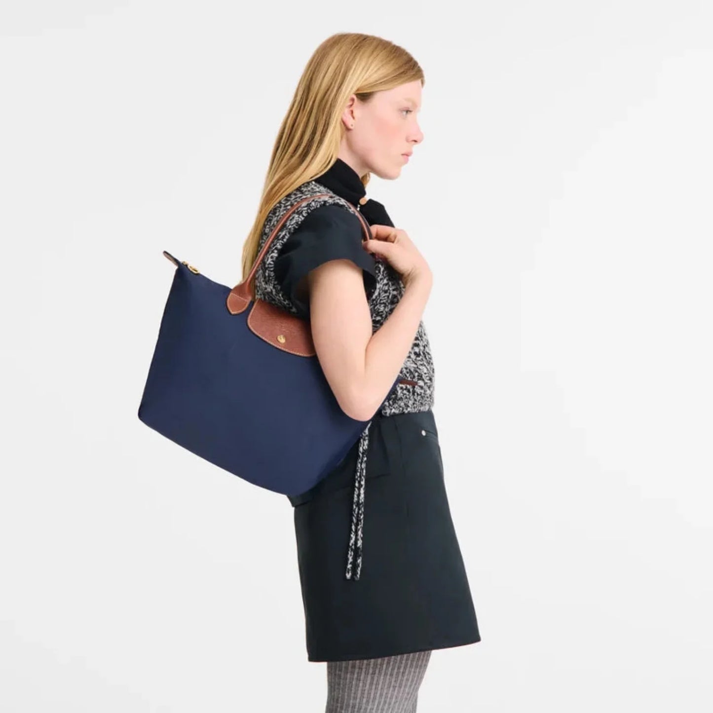 Le Pliage Original M Tote bag - Navy