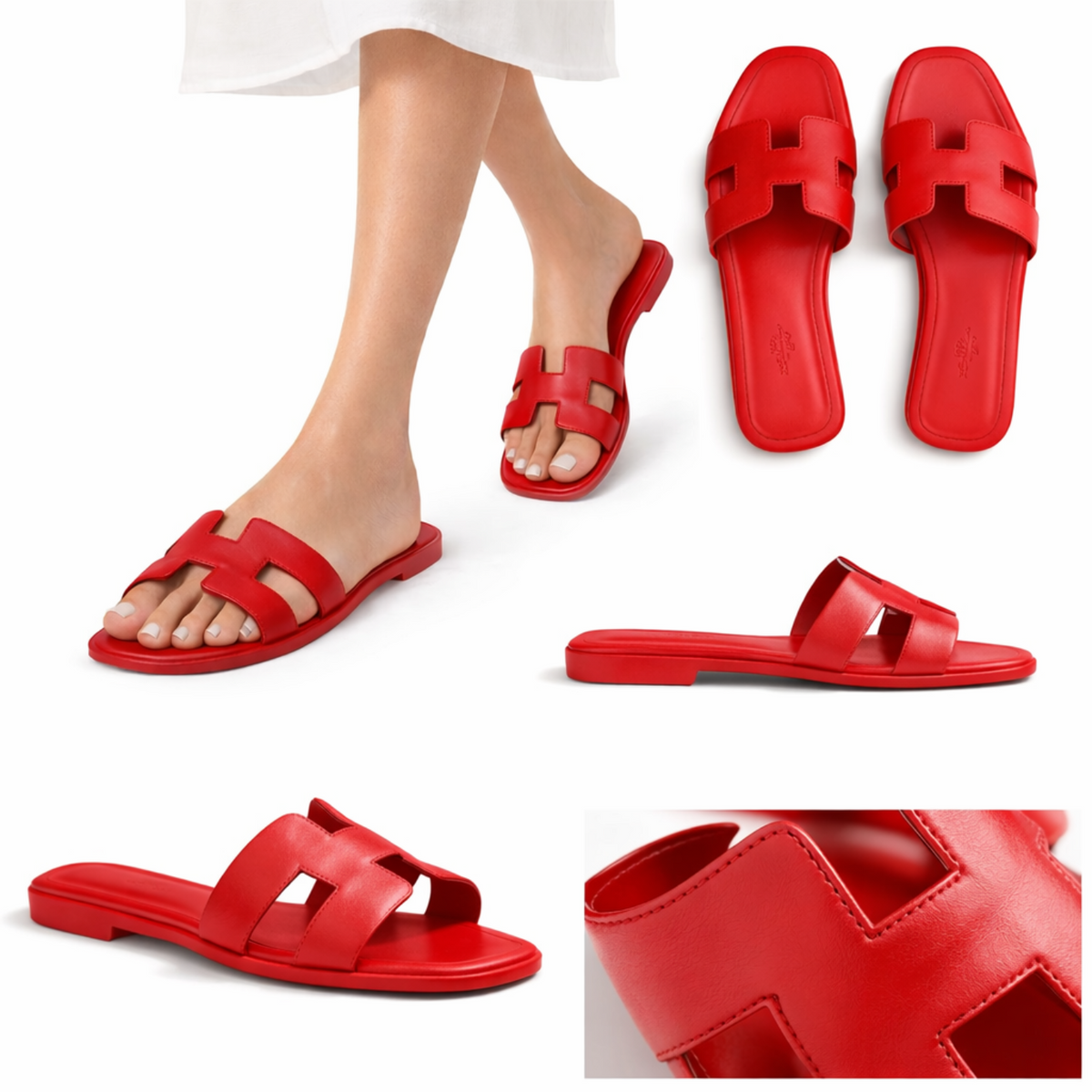 Hermès Oran Sandal – Red