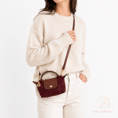 Mini Longchamp Bag - Black Cherry