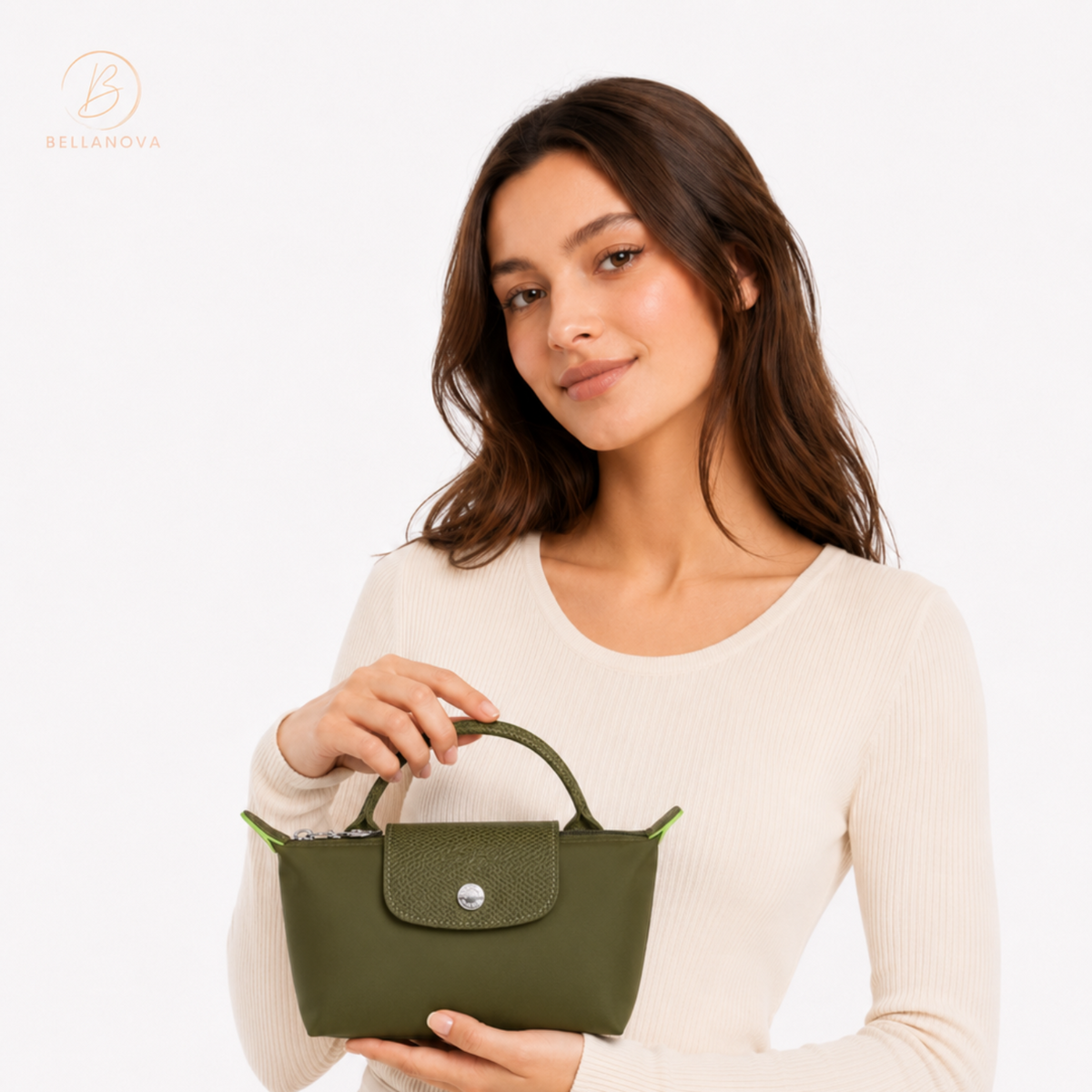 Mini Longchamp Bag - Olive Green