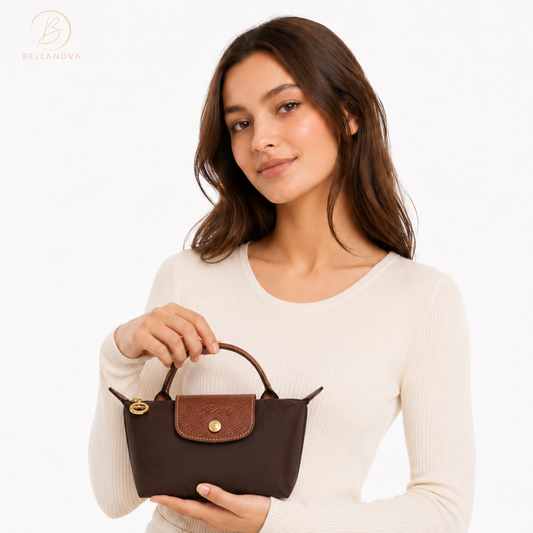 Mini Longchamp Bag - Ebony Brown