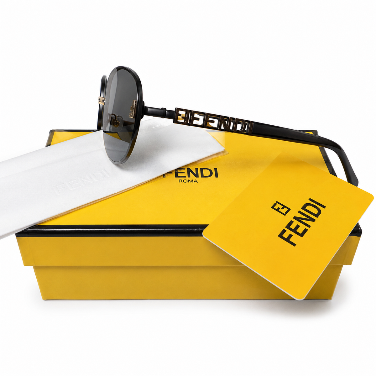 Fendi - Round Logo Sunglasses