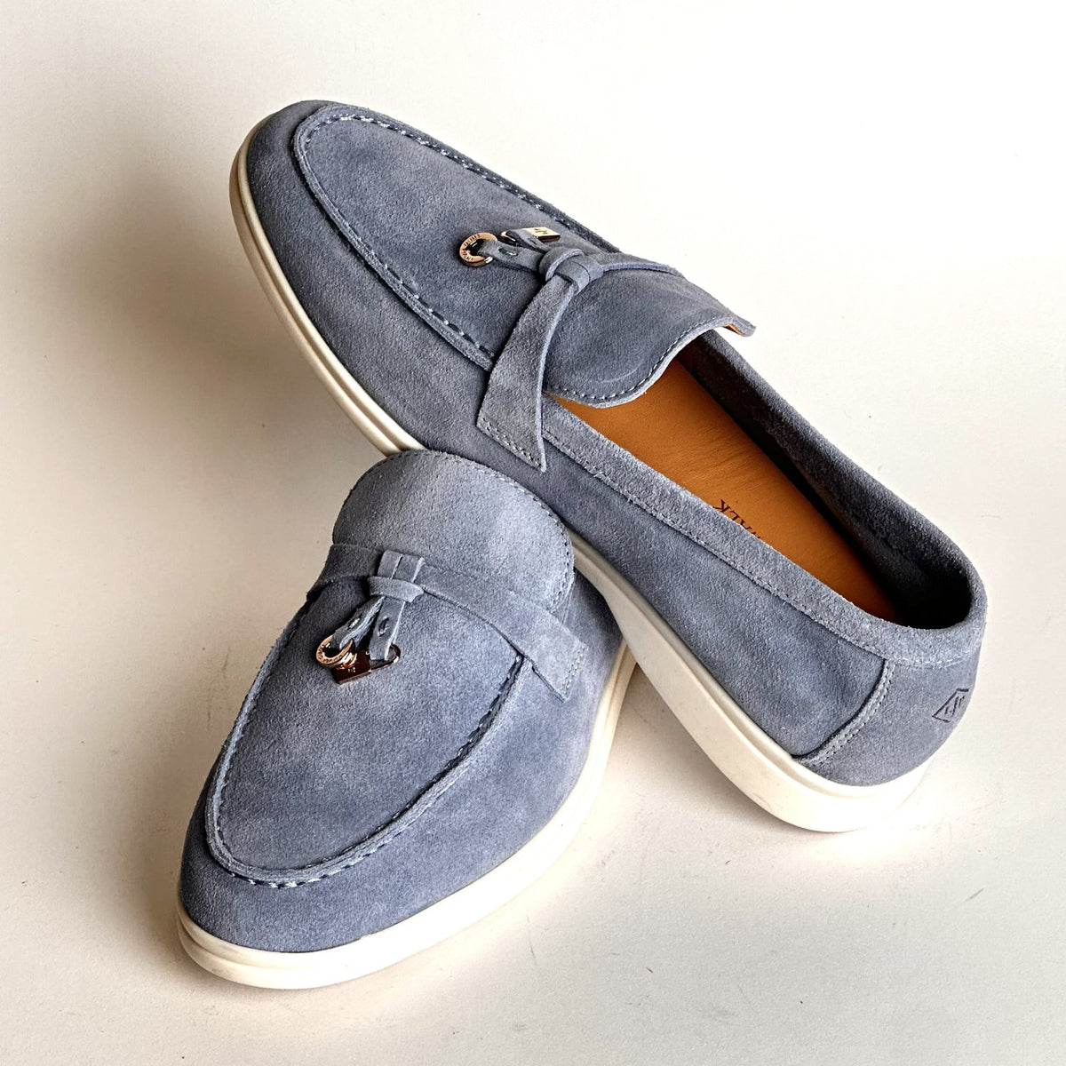 Loro Piana Women’s Loafers - Sky Blue