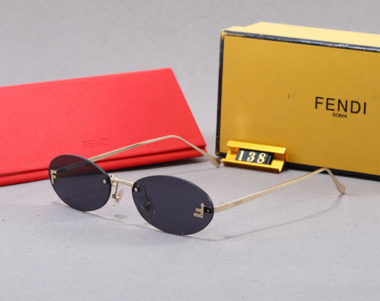 Fendi Rimless Oval gold Metal Frame