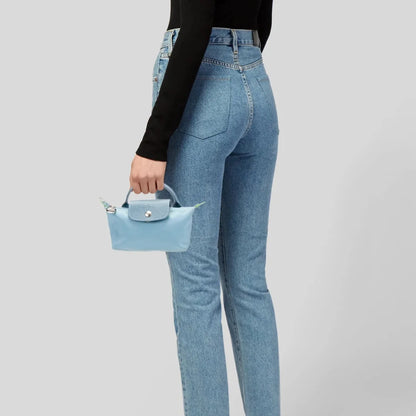 Le Pliage Original Pouch with handle - Sky Blue