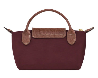 Le Pliage Original Pouch with handle - Burgundy