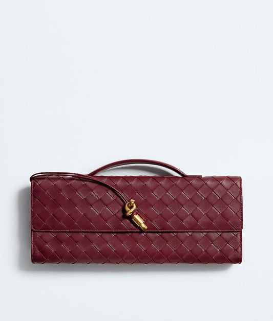 BOTTEGA VENETA Andiamo Clutch — Burgundy