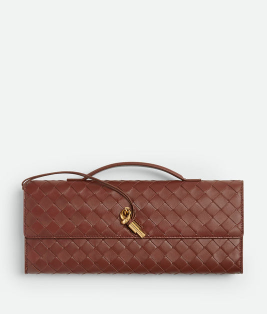 BOTTEGA VENETA Andiamo Clutch — Brown