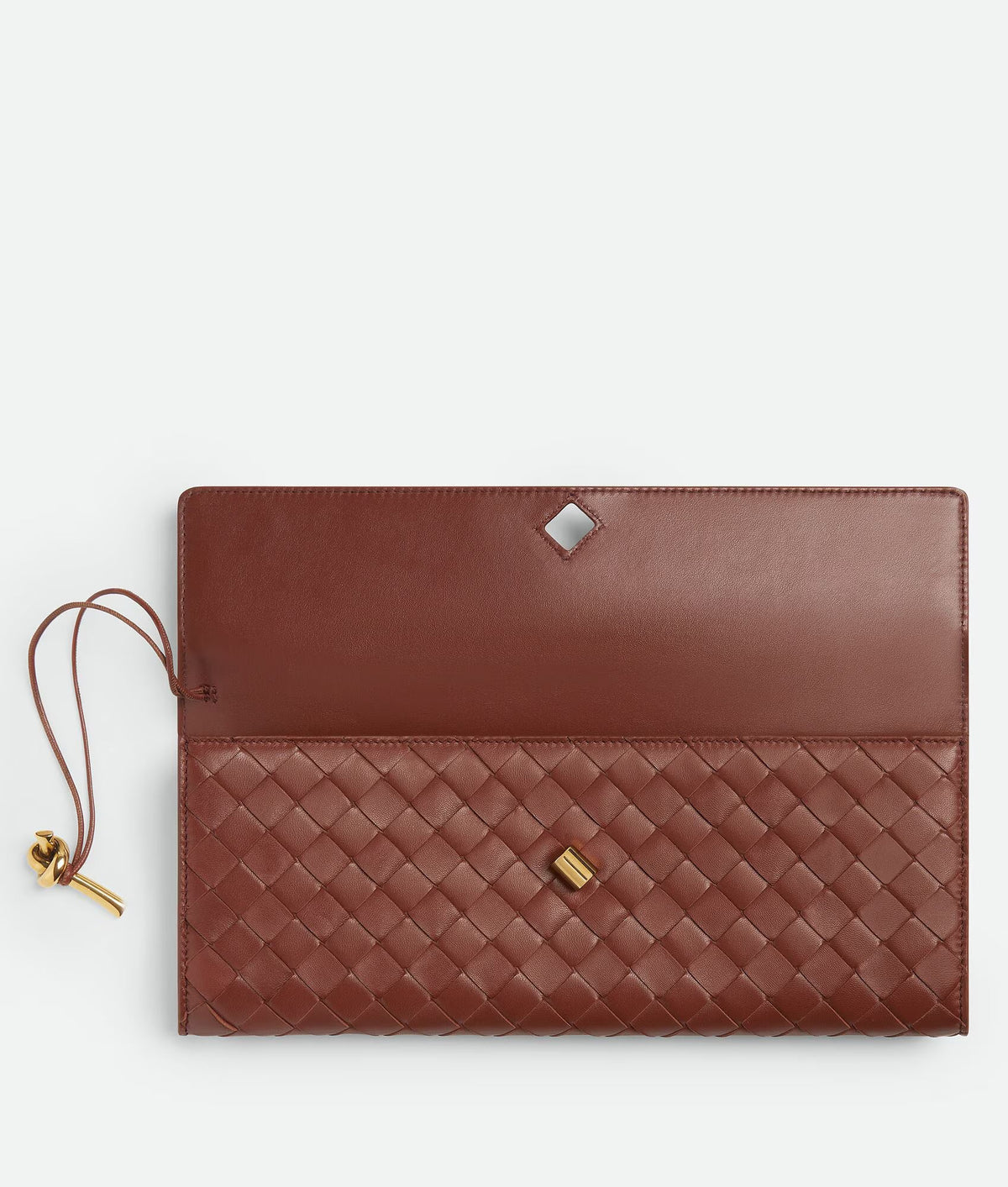 BOTTEGA VENETA Andiamo Clutch — Brown