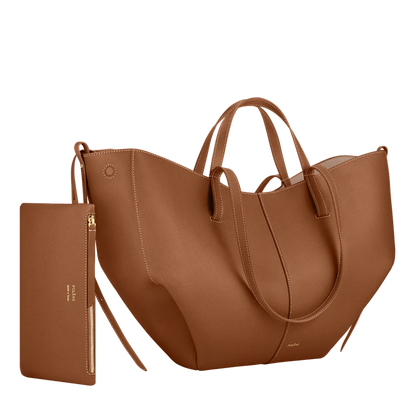 Polène Cyme Tote - Chestnut