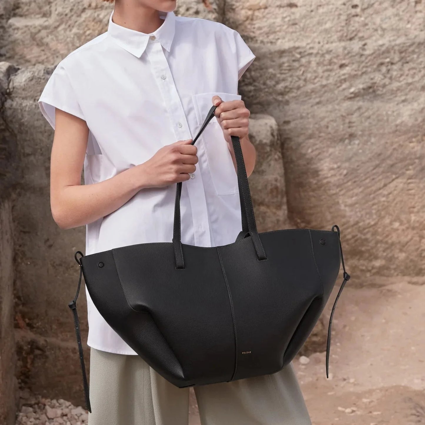 Polène Cyme Tote - Black