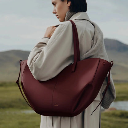 Polène Cyme Tote - Black Cherry