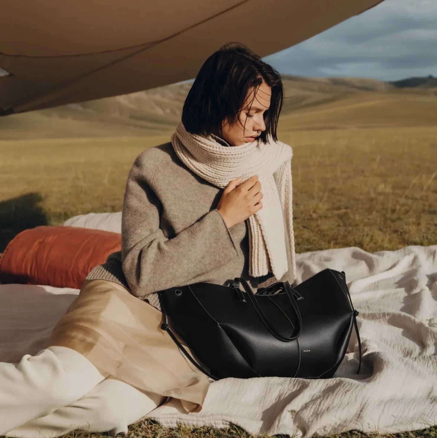 Polène Cyme Tote - Black