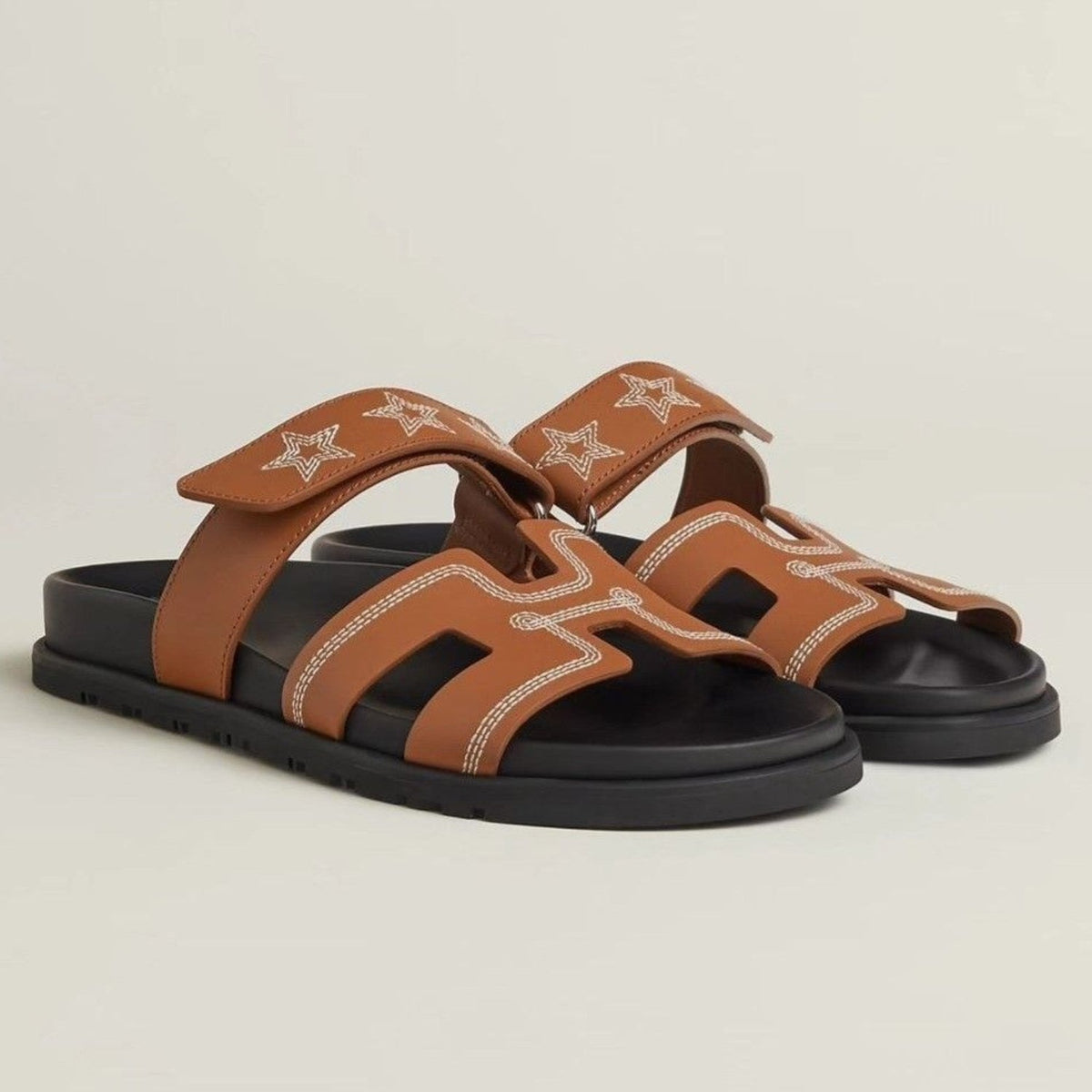 Hermès Chypre Sandal – Brown Stars
