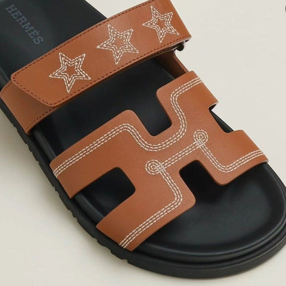 Hermès Chypre Sandal – Brown Stars