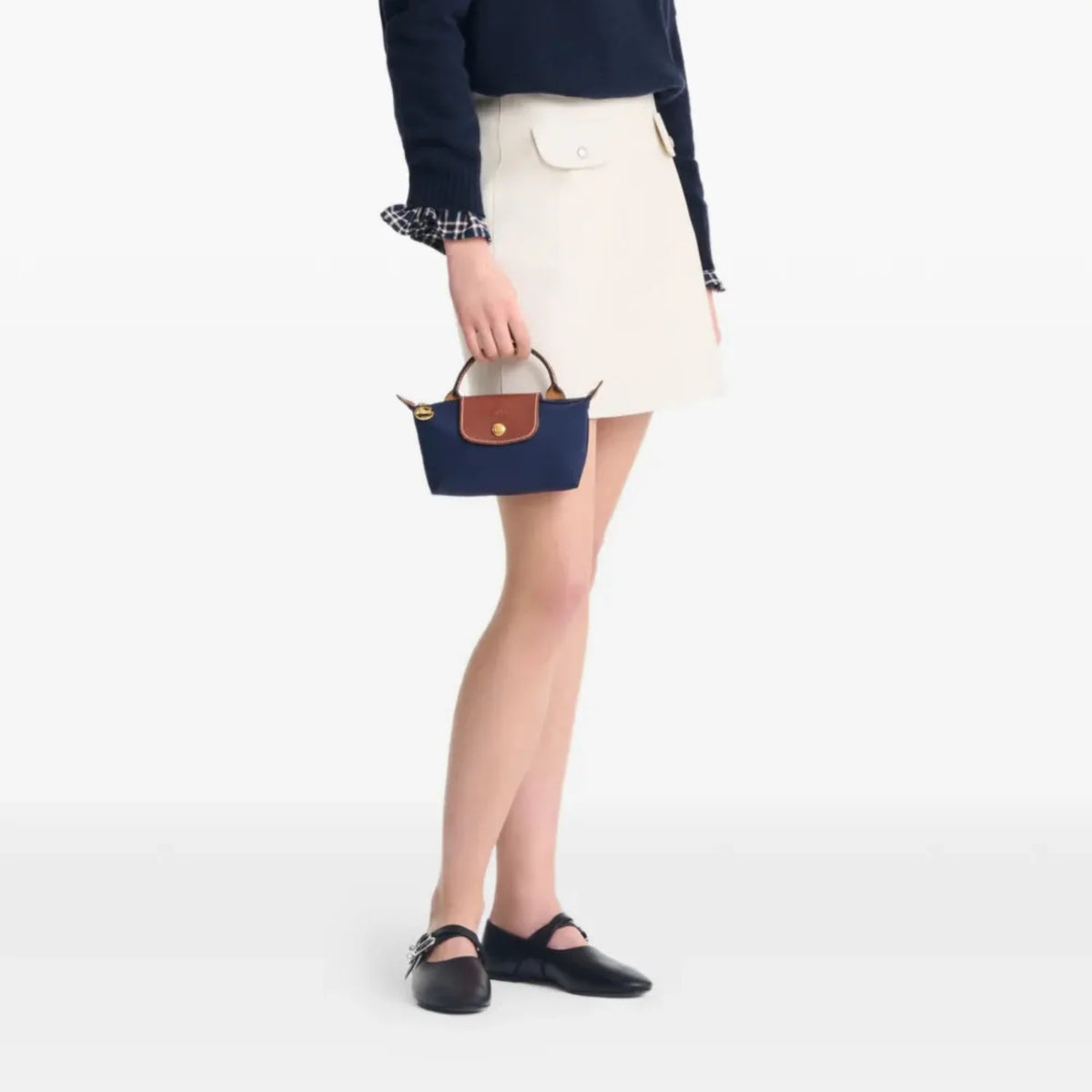Mini Longchamp Bag - Navy Blue