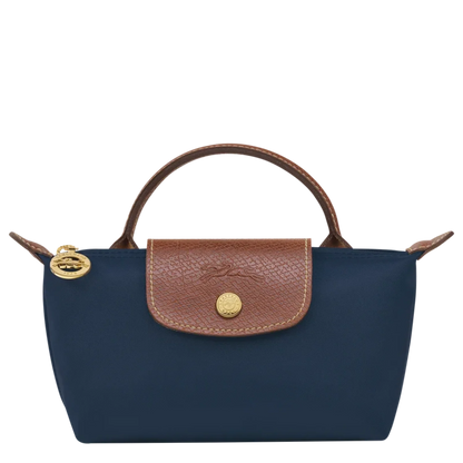 Le Pliage Original Pouch with handle - Navy Blue