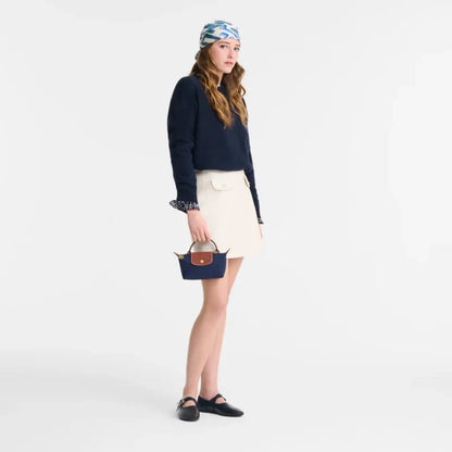 Le Pliage Original Pouch with handle - Navy Blue