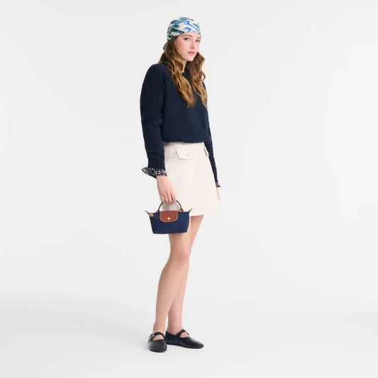 Le Pliage Original Pouch with handle - Navy Blue