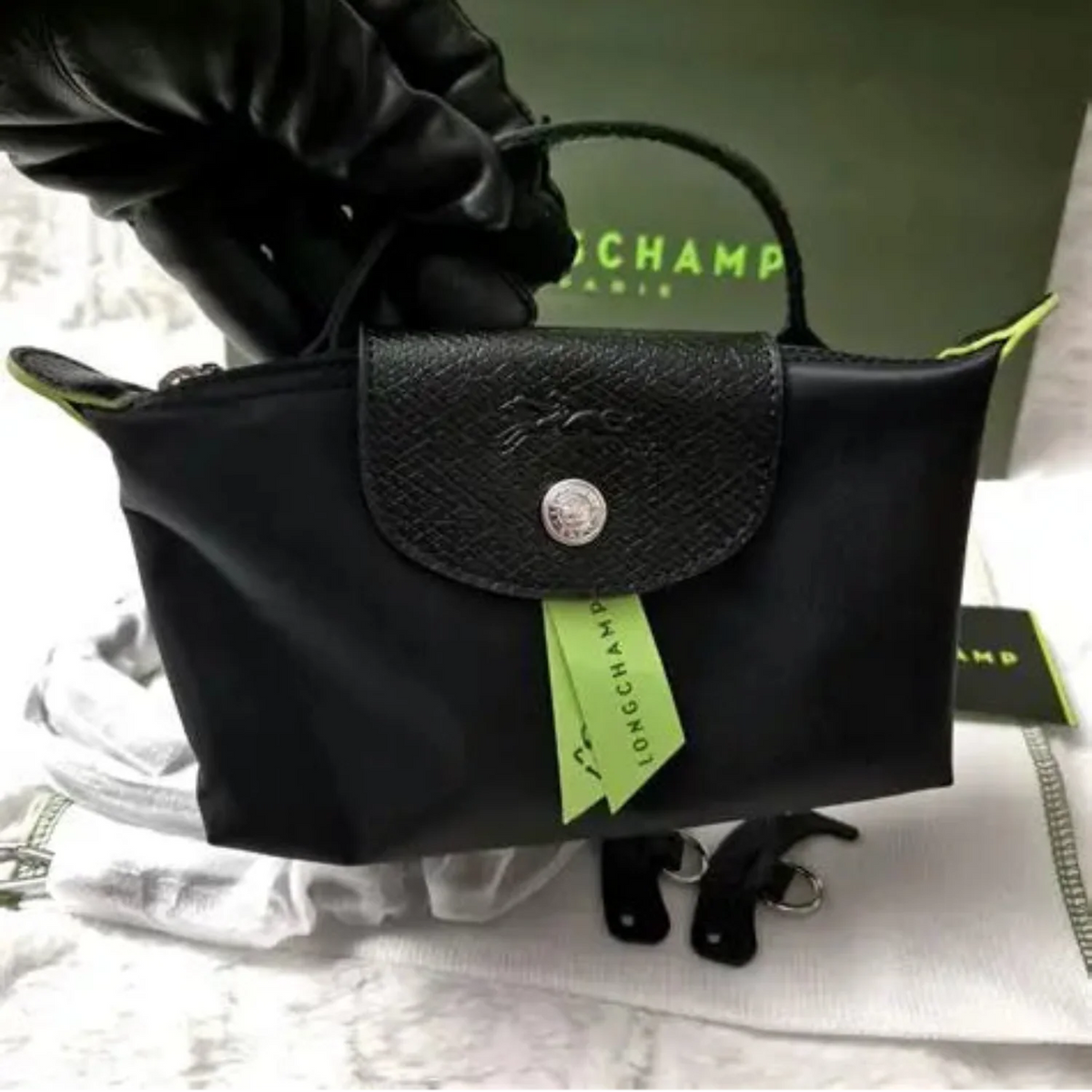 Mini Longchamp Bag - Full Black