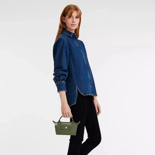 Le Pliage Original Pouch with handle - Olive Green